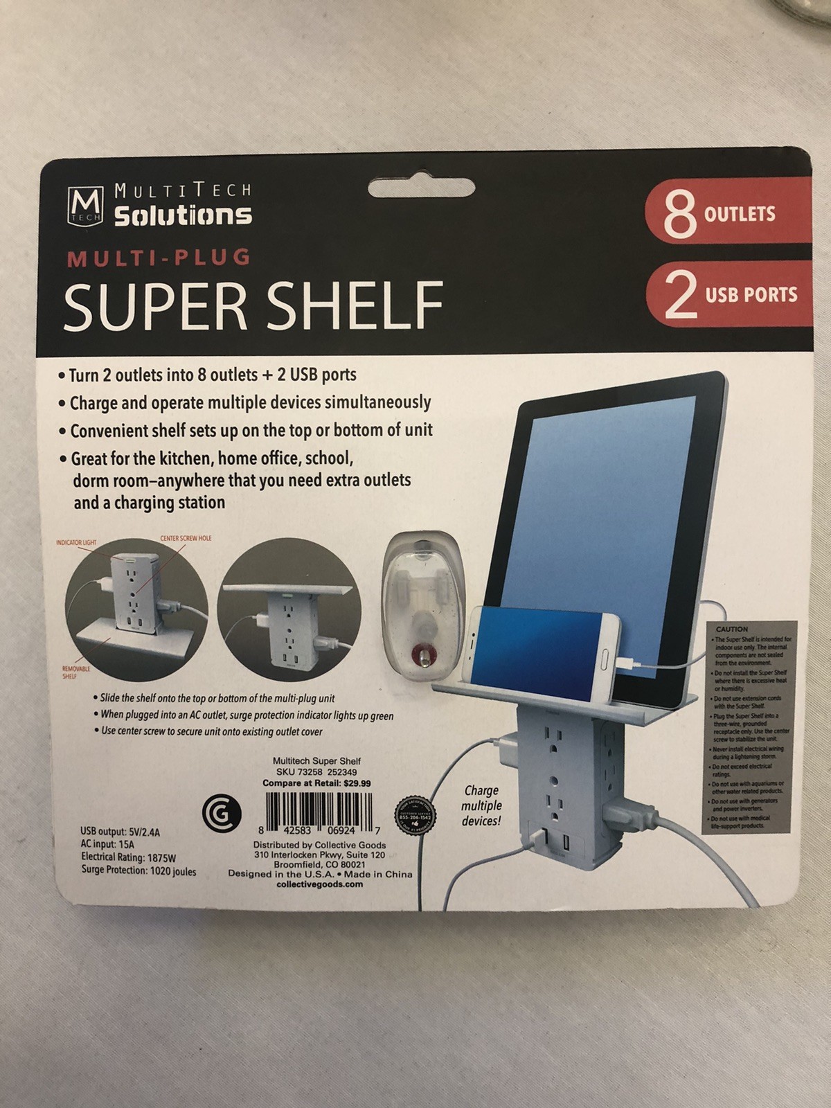Outlet Extender with Night Light, Multi Plug Outlet Splitter, USB Wall Charge…