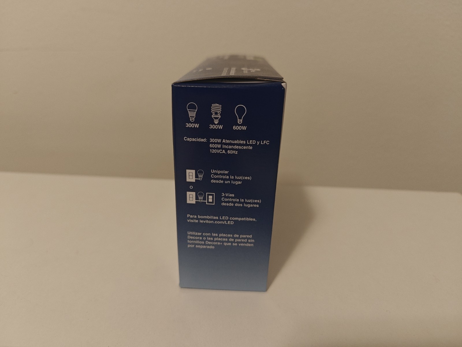Leviton Decora+ 3-Pack DSL06-3PW Rocker Dimmers with Slide Bar