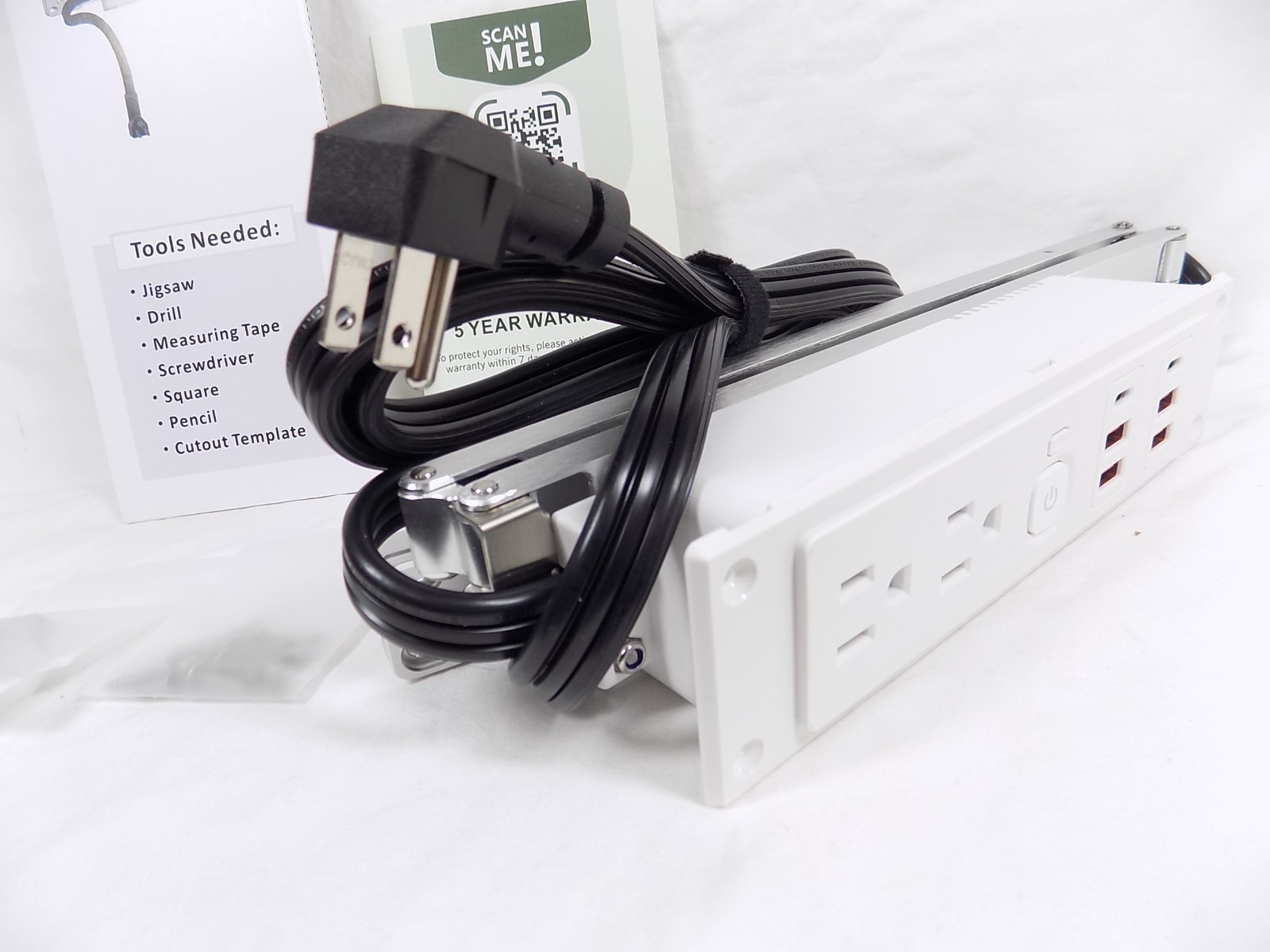 Drawer Outlet Kit PD30W USB-C Fast Charging Station Plug Power Cable for Kitchen
