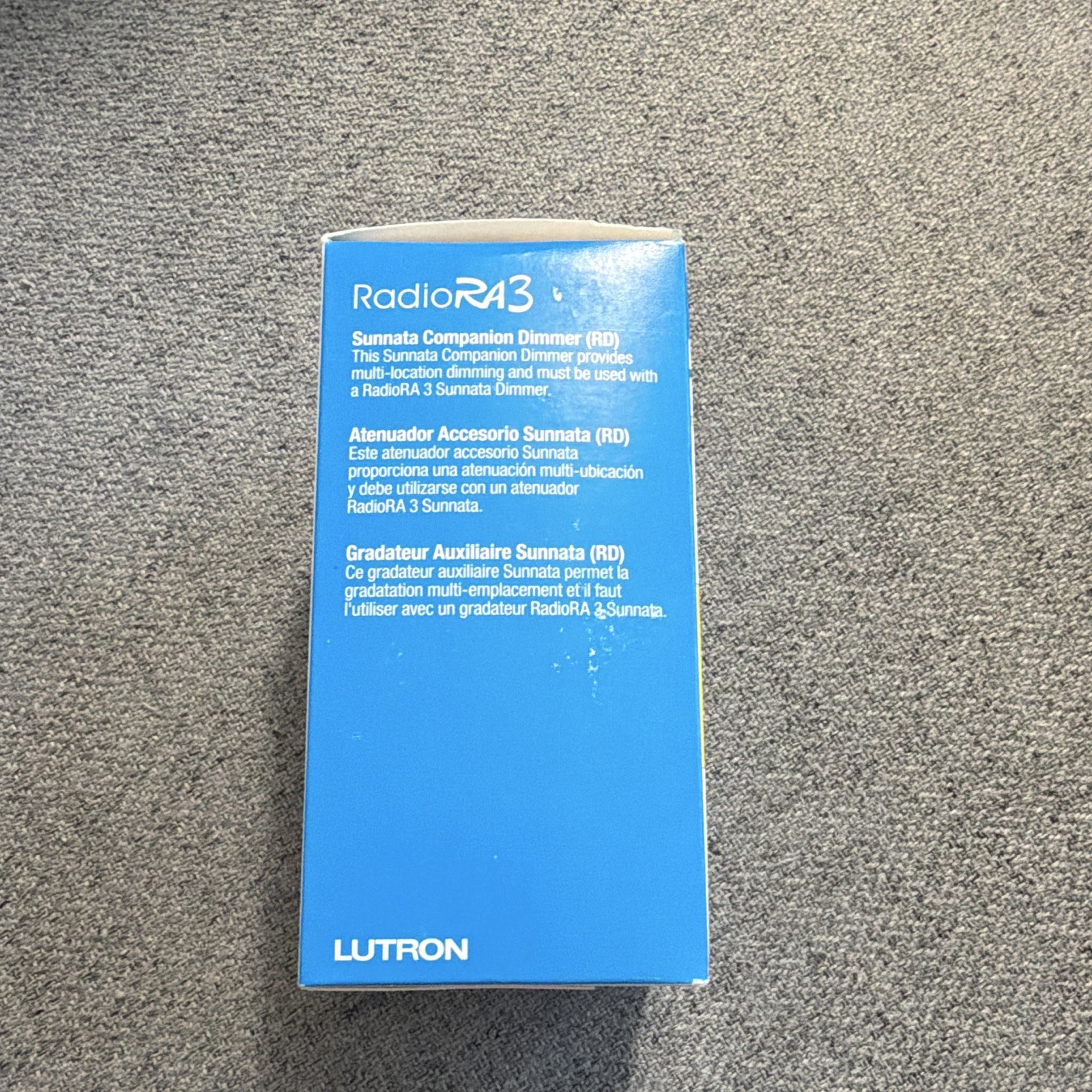Lutron RadioRA 3 Sunnata RRST-RD-WH Companion Dimmer White 120V 8.3A