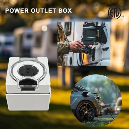 RV/EV Power Outlet Box. NEMA Power OutletBox, 30Amps 125/250Volt 14-30R