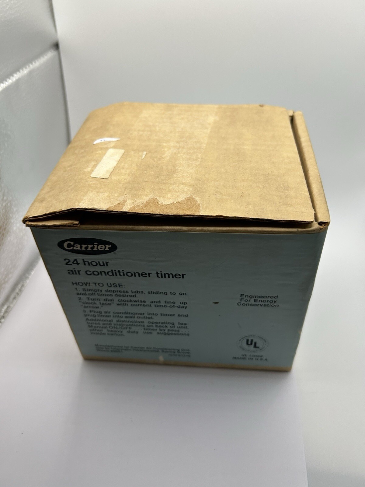 CARRIER AIR CONDITIONER TIMER BY INTERMATIC ( E-941-12), 125V 60 HZ 15 Amps