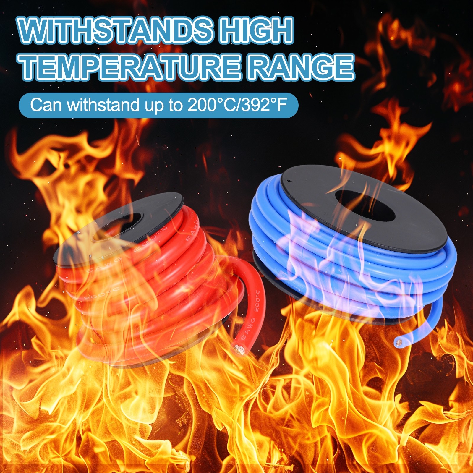 18 AWG Flexible Silicone Wire 9m/30ft Tinned Copper Electrical Wire Yellow