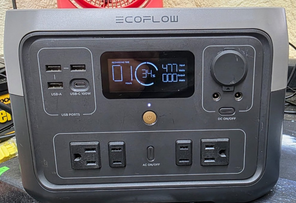 EcoFlow River 2 Max Portable Power Station 512Wh 500W EFR610 With Cord