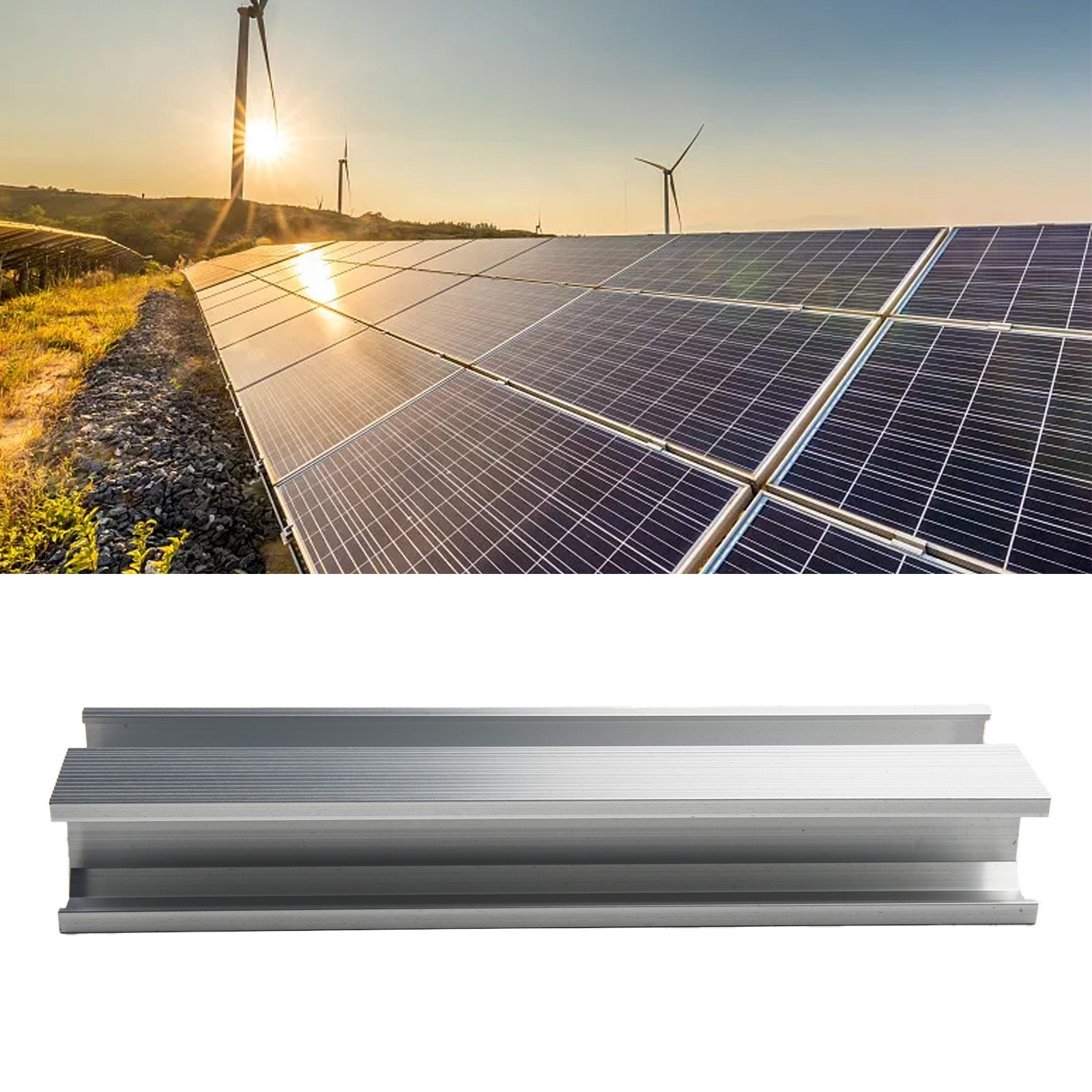 PV Solar Panel Mounting Rail 20cm 4PCS Aluminum Alloy for Support