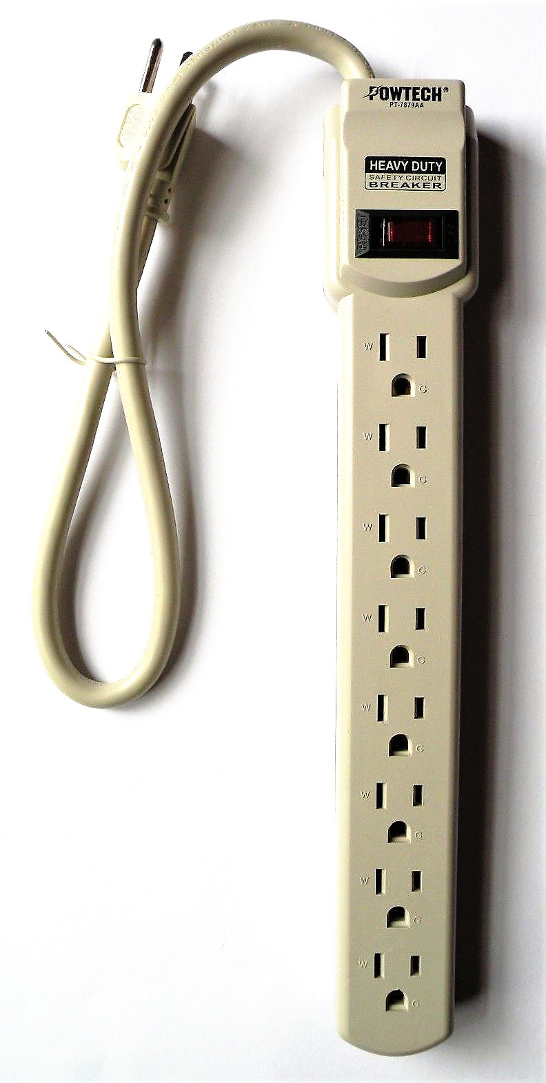 8 Outlet Surge Protection POWER STRIP On/Off Switch Safety Circuit Breaker 1875W