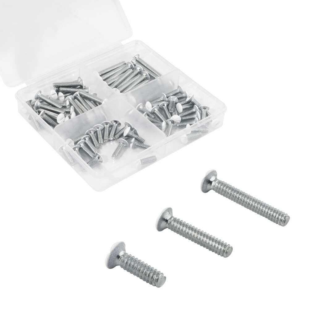 Wall Plate Screws, White Outlet Screws 6-32 Thread Light Electrical Cove