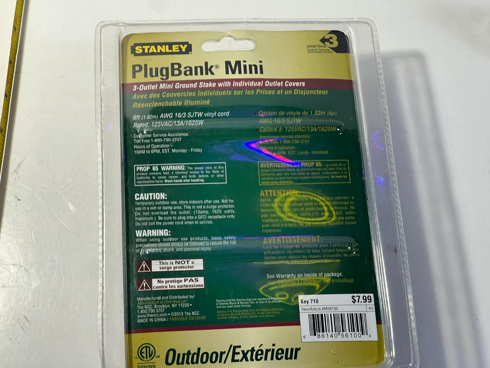Stanley PlugBank Mini 3-Outlet Ground Stake