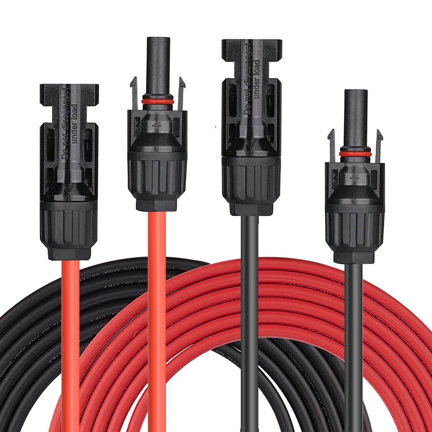 14 AWG Solar Panel Extension Cable PV Wire Solar Connector Pair Black & Red 2mm