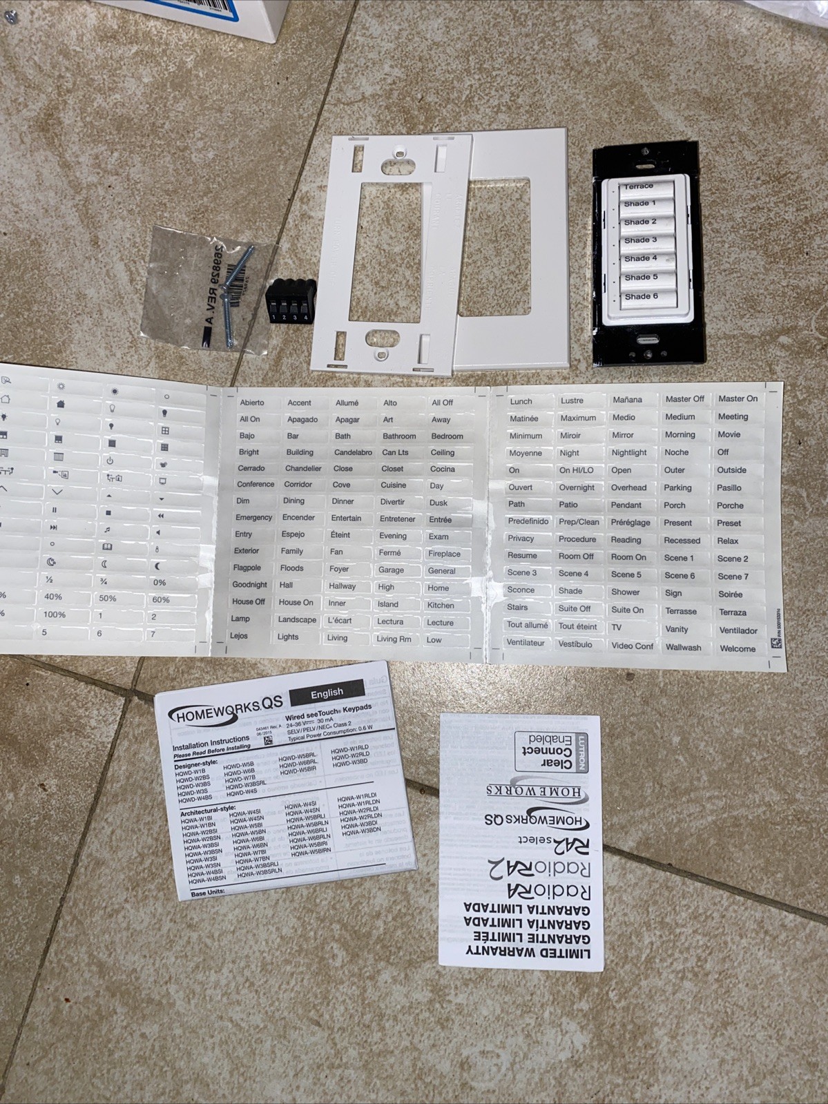Lutron ST-NB-NONE + Accessories