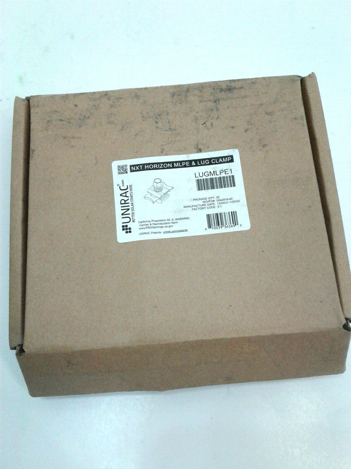 Unirac LUGMLPE1 NXT Horizon MLPE & Lug Clamps Box Of 20