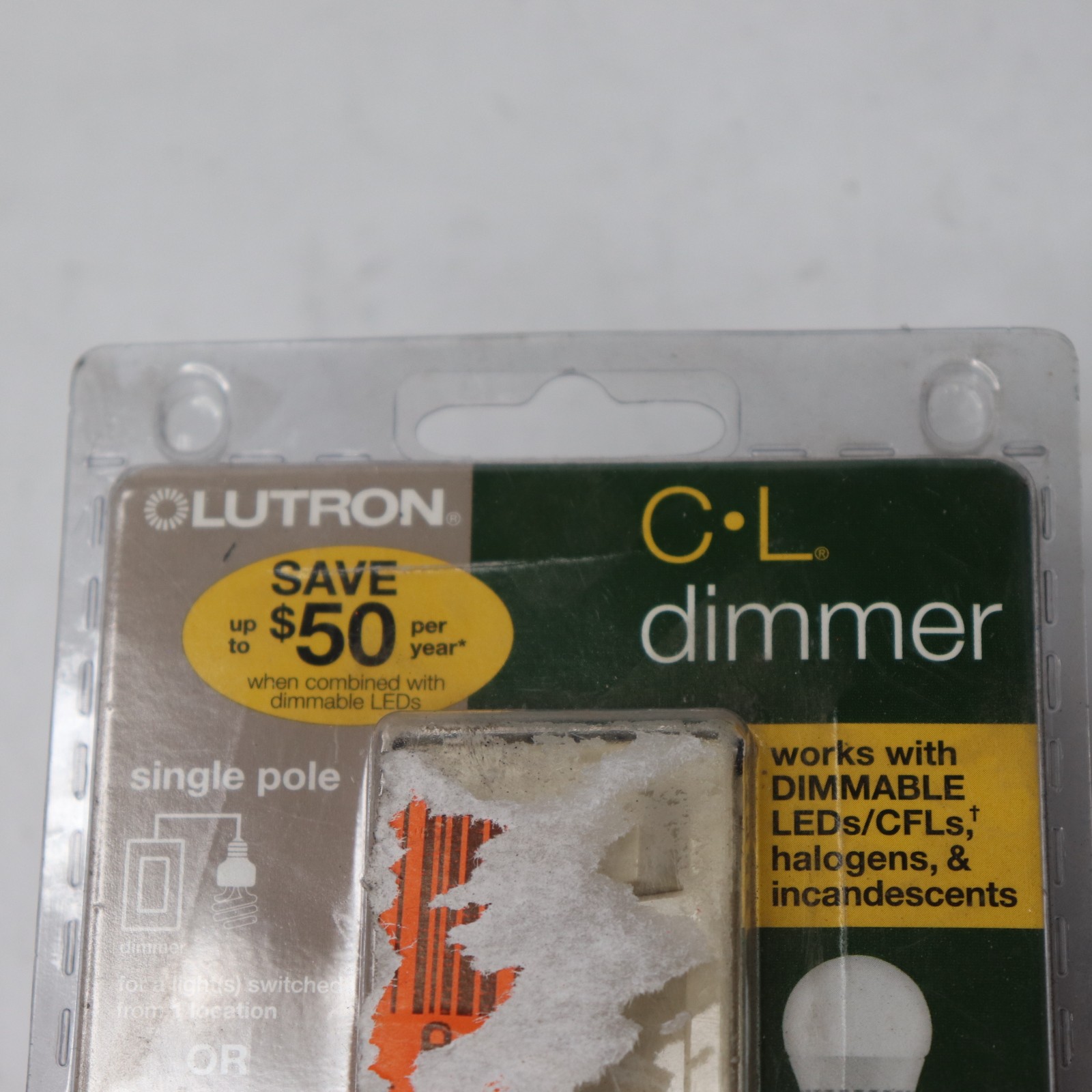 Lutron LED Dimmer Switch Ivory IP54 1-Pole/3-Way 150W CTCL-153PDH-IV