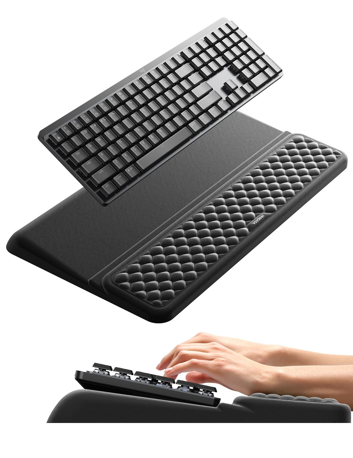 Vaydeer Wrist Rest with Keyboard Stand, Computer Wrist Support Pad, Ergonomic Ke
