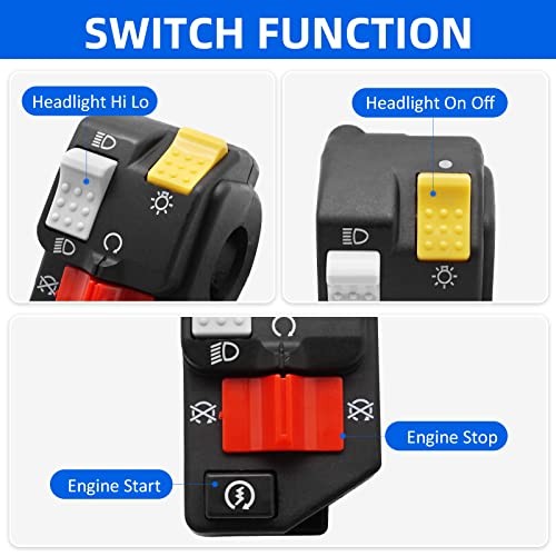 Compatible with Honda TRX400EX Sportrax TRX450ER Start Stop Switch Button Left