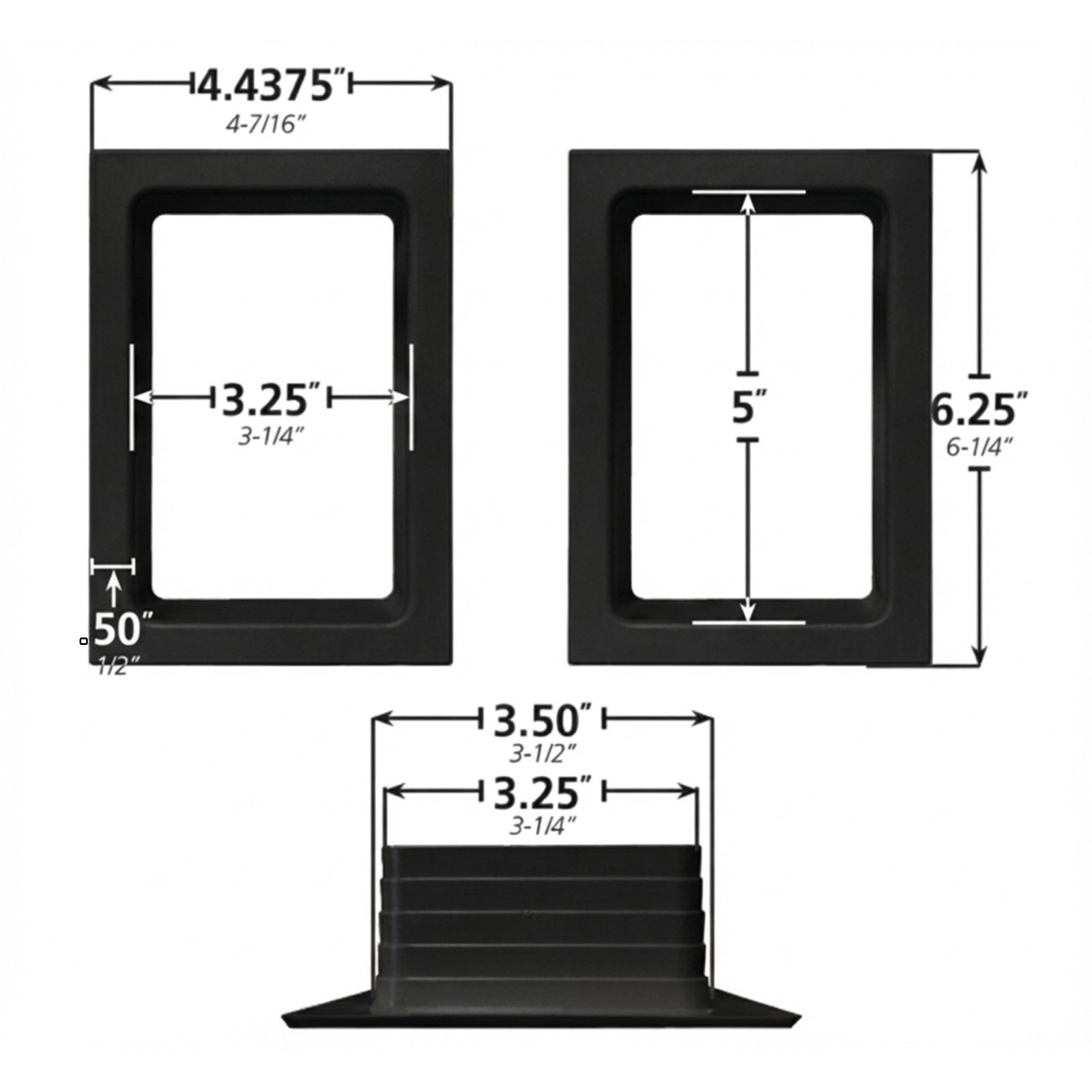 FastCap Black Electric Trim Ring Single