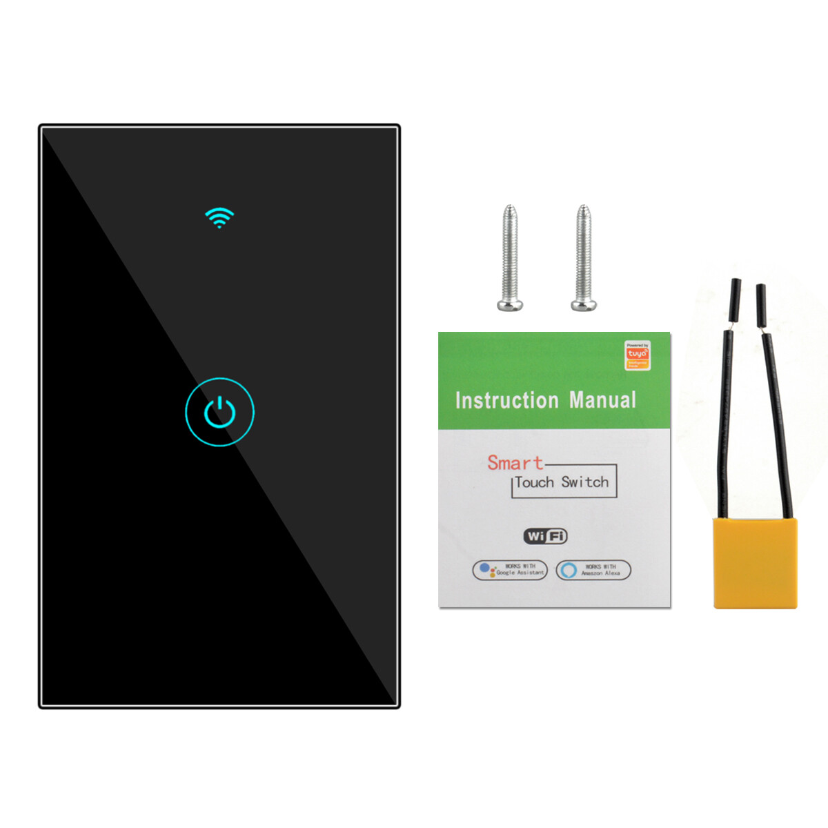 WiFi Smart Wall Touch Light Switch Glass Panel For Alexa Google APP Fireproof