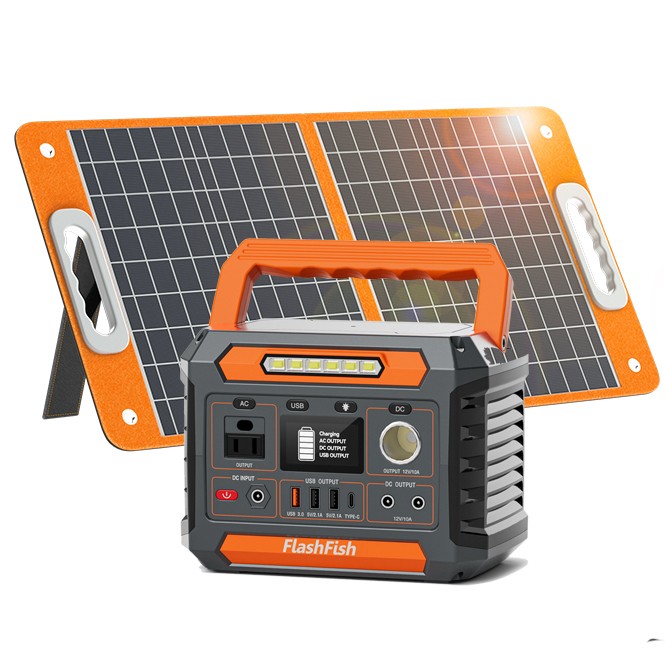 Flashfish 300W 230WH Portable Solar Generator Optional With 60W 18V Solar Panel