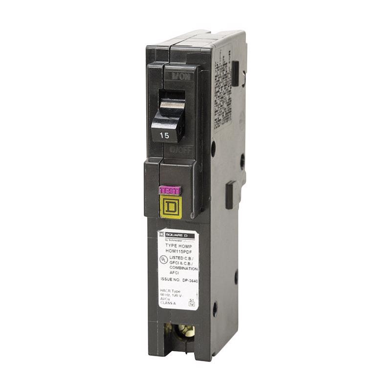 Square D HomeLine 15A AFCI/GFCI Single Pole Plug-In Circuit Breaker
