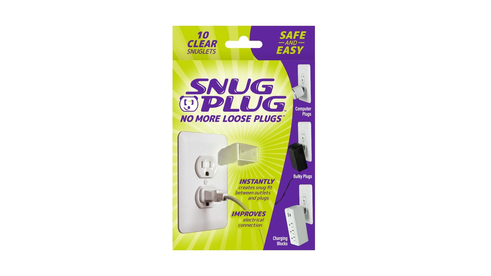 Fix Loose Outlets with Clear Plastic Plugs | 10-Pack for Secure Connections