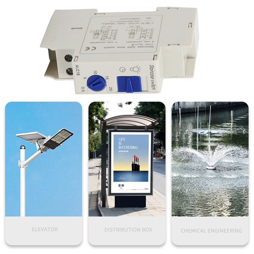 Automatic Switch Energy Efficient 0.5 To 20 Minutes Timer ABS Plastic Material