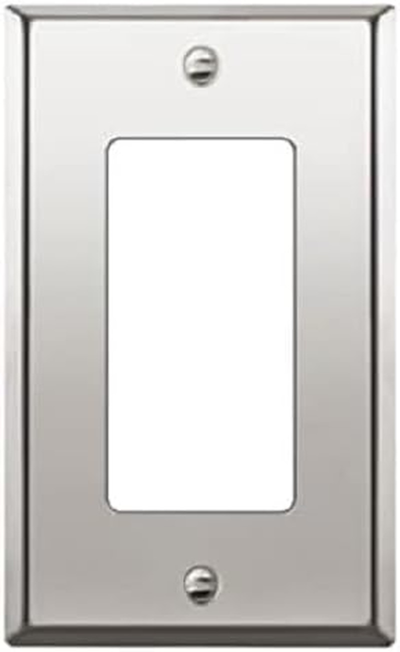 Decorator Switch or Receptacle Outlet Metal Wall Plate, Corrosion Resistant, Siz