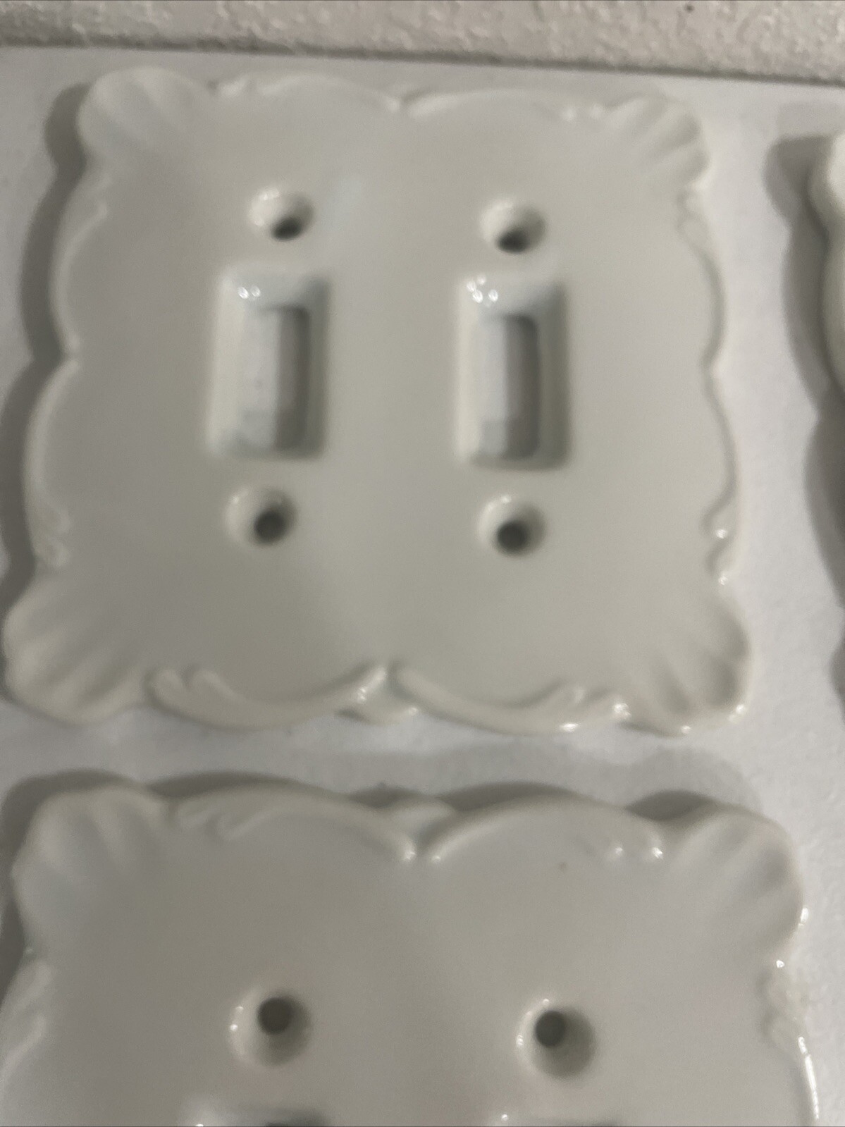 Vtg Maryland China White Fine Porcelain Light Switch Wall Plate Japan Lot Of 6