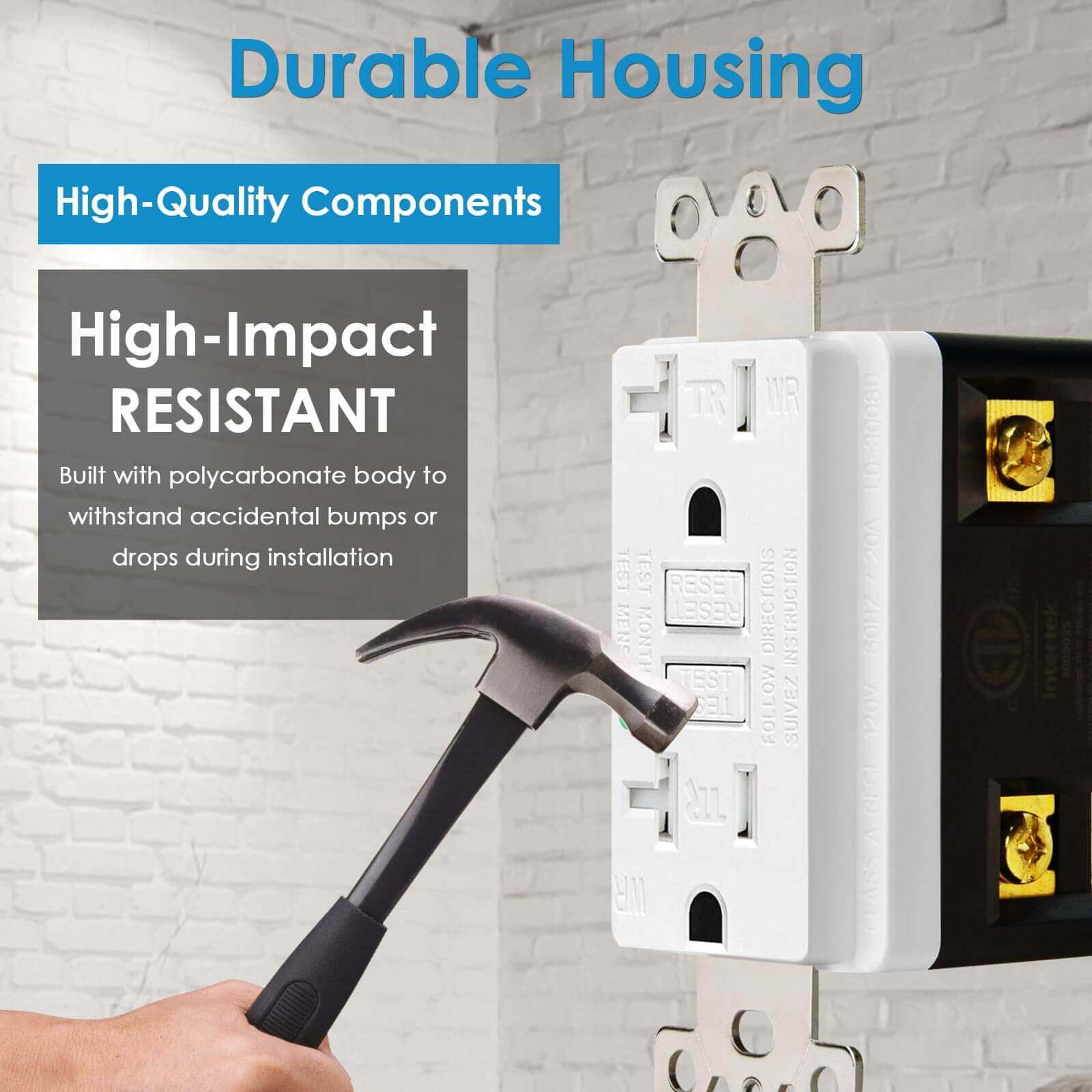 1 x Greencycle 20A Self Testing GFCI Outlet Hospital Grade,Residential Grade,ETL