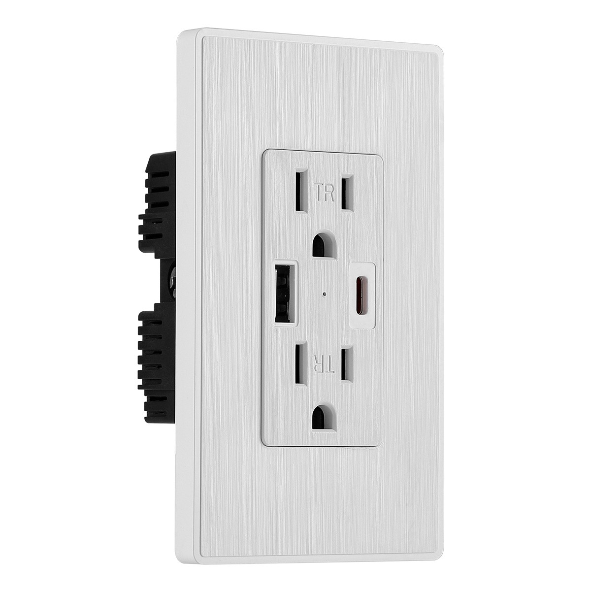 10Pcs 15 Amp Usb Wall Outlet with Type C & USB A Port, UL Listed TR Receptacle