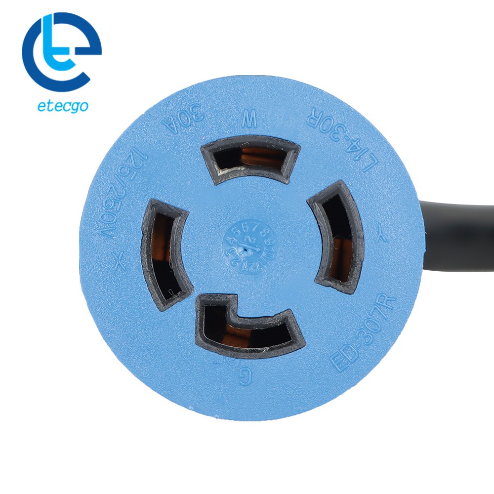 30 Amp 15FT 4Prong NEMA 14-30P/14-30R Generator Extension Cord