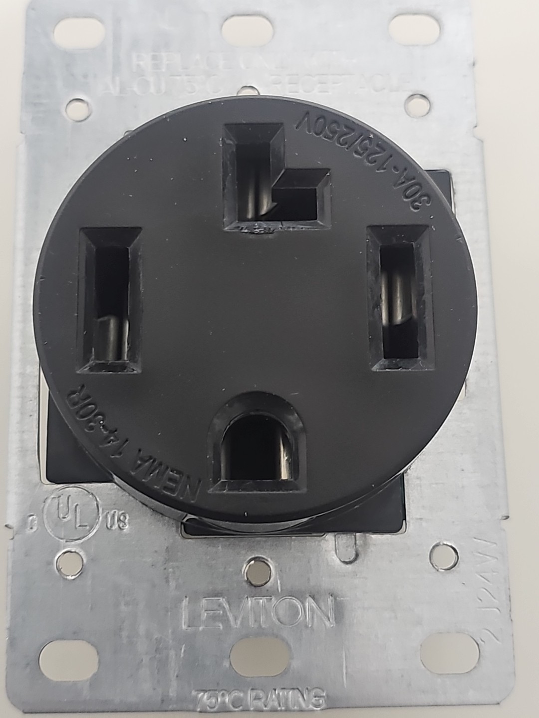 NEW Leviton Flush Mount Dryer Receptacle 278-S00 4-Wire 30-Amp 125/250V FreeShip