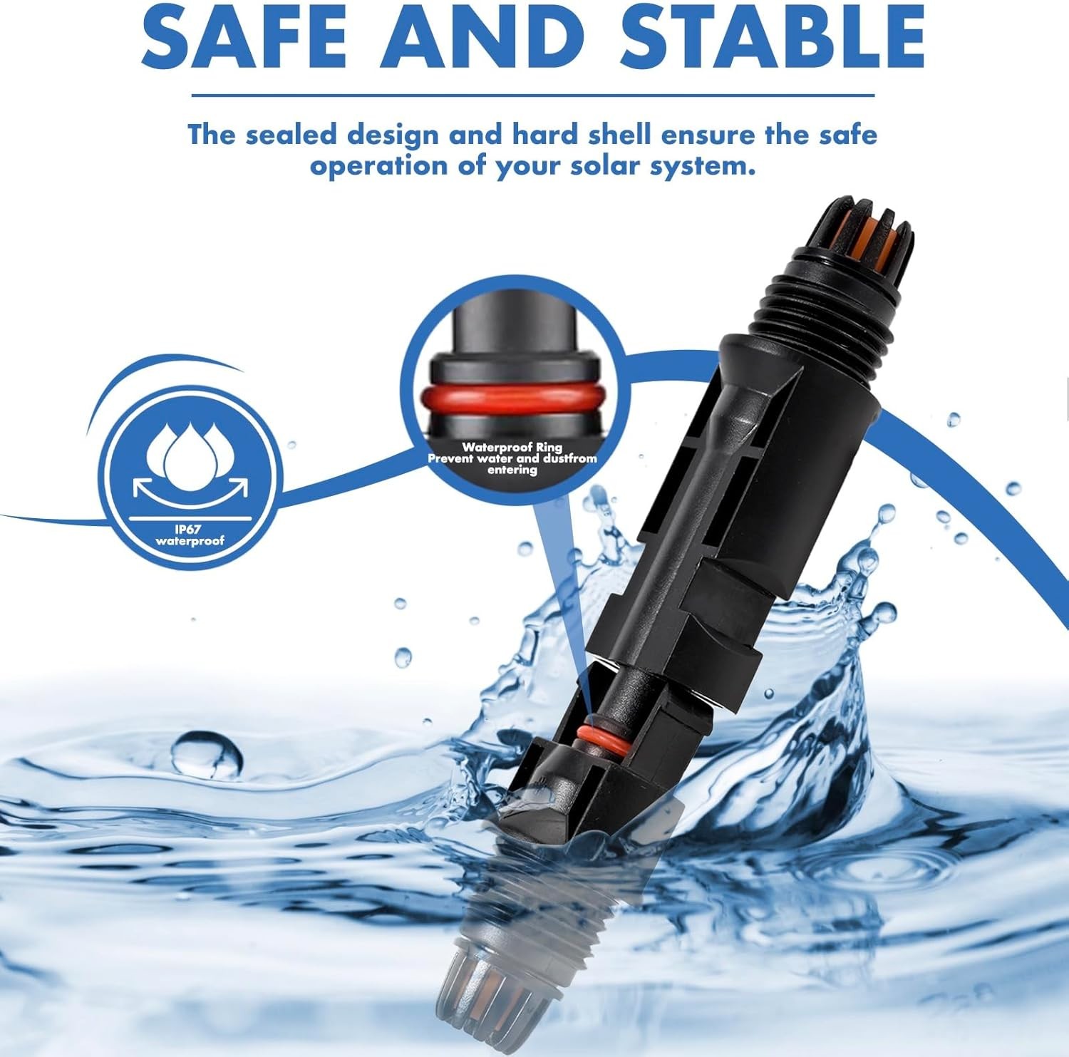 8 Pairs Solar Connectors, Male/Female Waterproof IP67, MC4 1000V 30A, Solar…