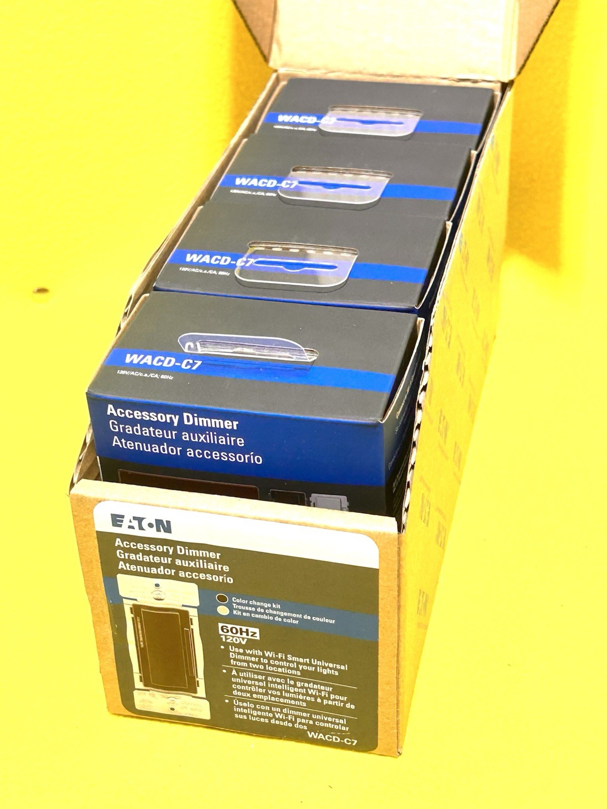 Eaton Smart 3-Way Universal WiFi Dimmer Switch Brown Black or Gray WACD-C7-SP-L