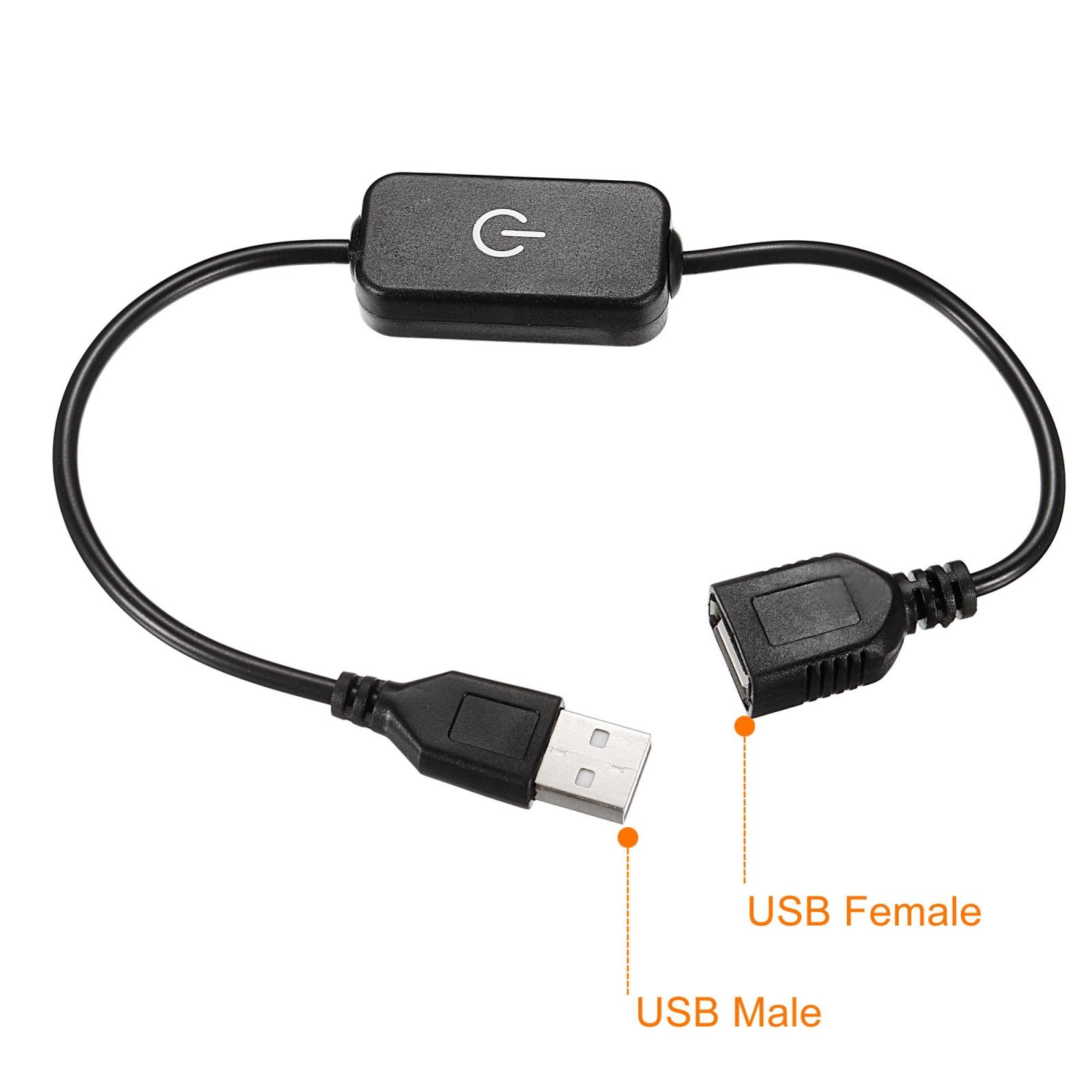 LED Touch Inline Dimmer 5V 3A USB Touch Rope Control Switch, Black