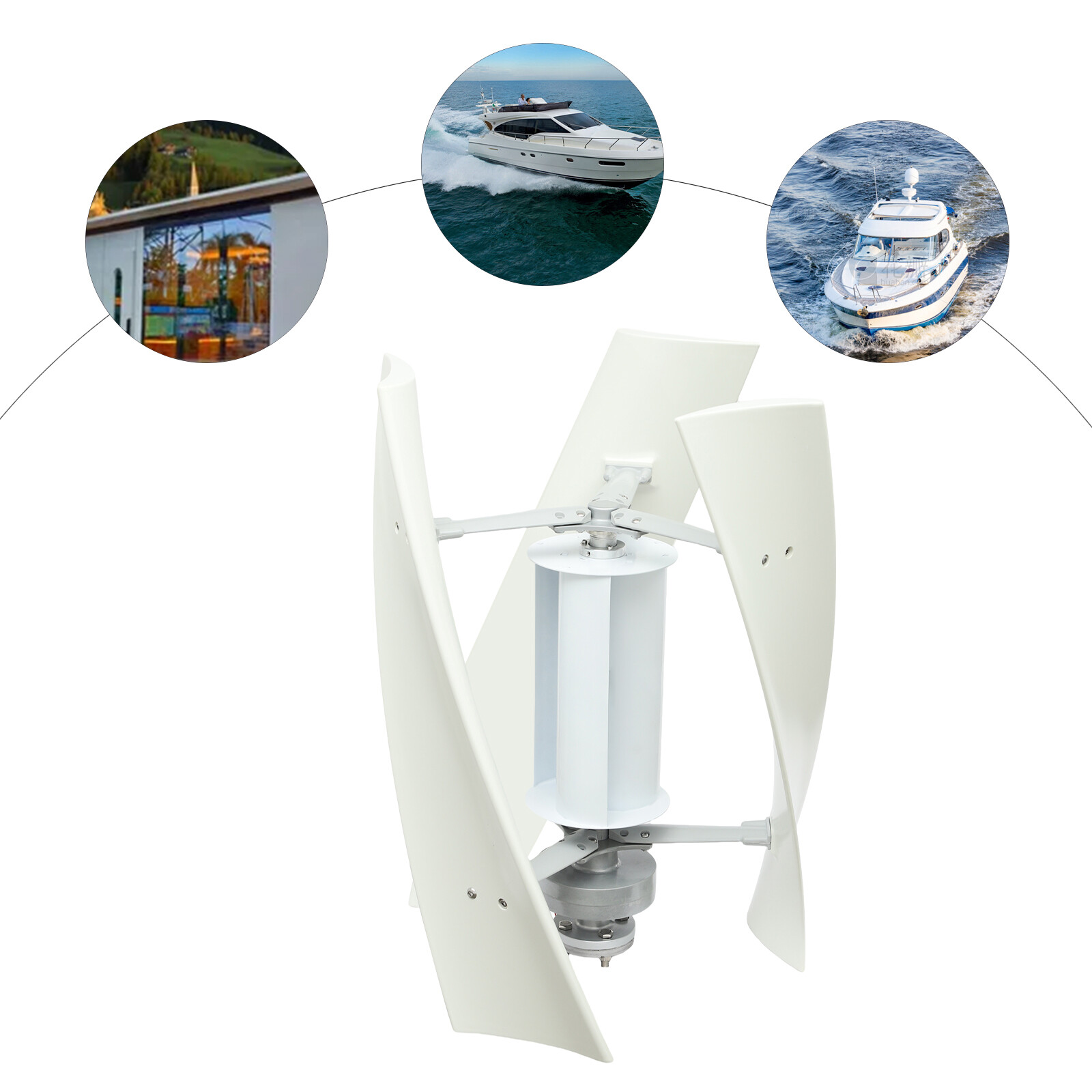 100W 4-Blade Vertical Wind Turbine Generator – 24V W/Controller Windmill Power