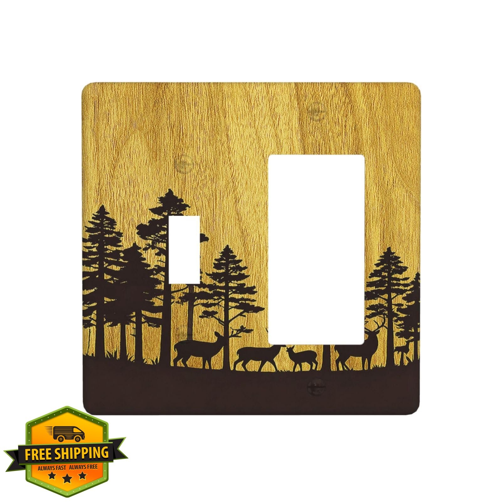 Naiqadnehz Outlet Cover Woodland Deer Combo