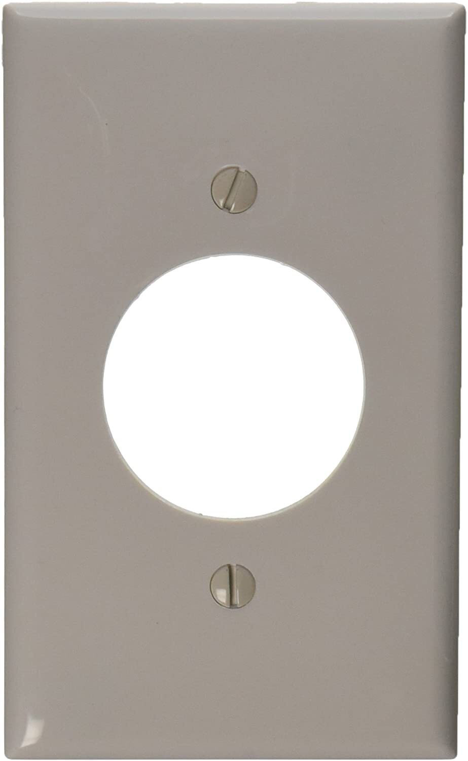 Leviton 80720-W 1-Gang 1.60-Inch Diameter, Device Receptacle Wallplate, White