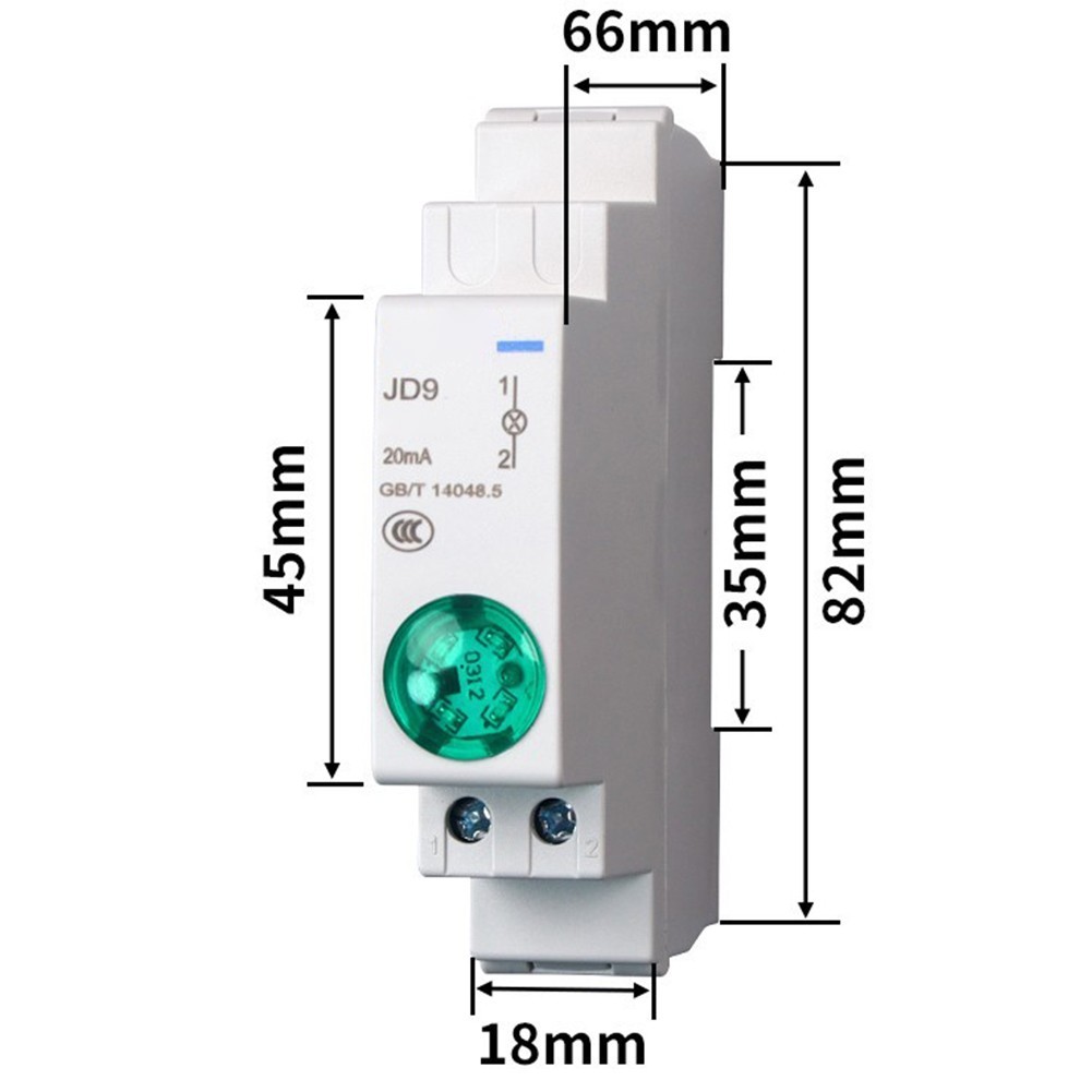 Din Rail Mount Signal Lamp Series AC/DC 24V Indication For Pilot Lights JD9 New