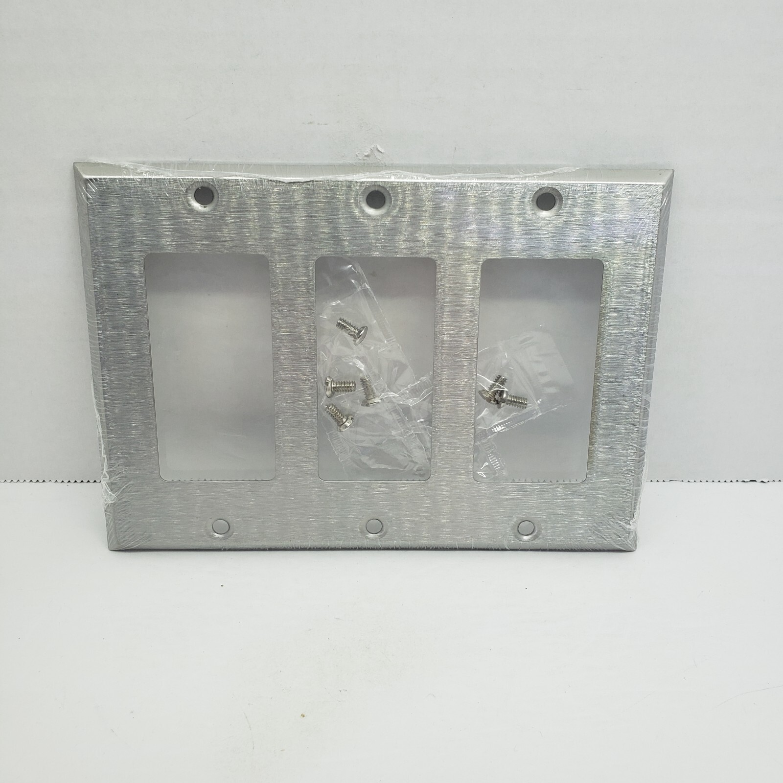 Mulberry 3-Gang Block / GFCI Wall Plate Cover Stainless Steel #97403