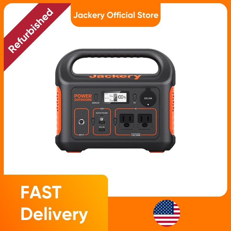 Jackery Refurbished Explorer 290 Plus Portable Power Station, 293Wh Battery