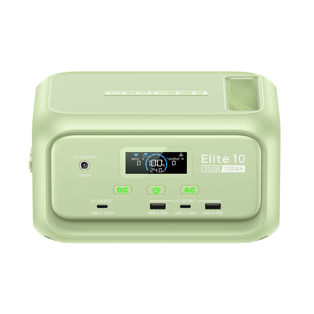 BLUETTI Elite 10 Mini 200W 128Wh Portable Power Station LiFePO4 Battery for Trip