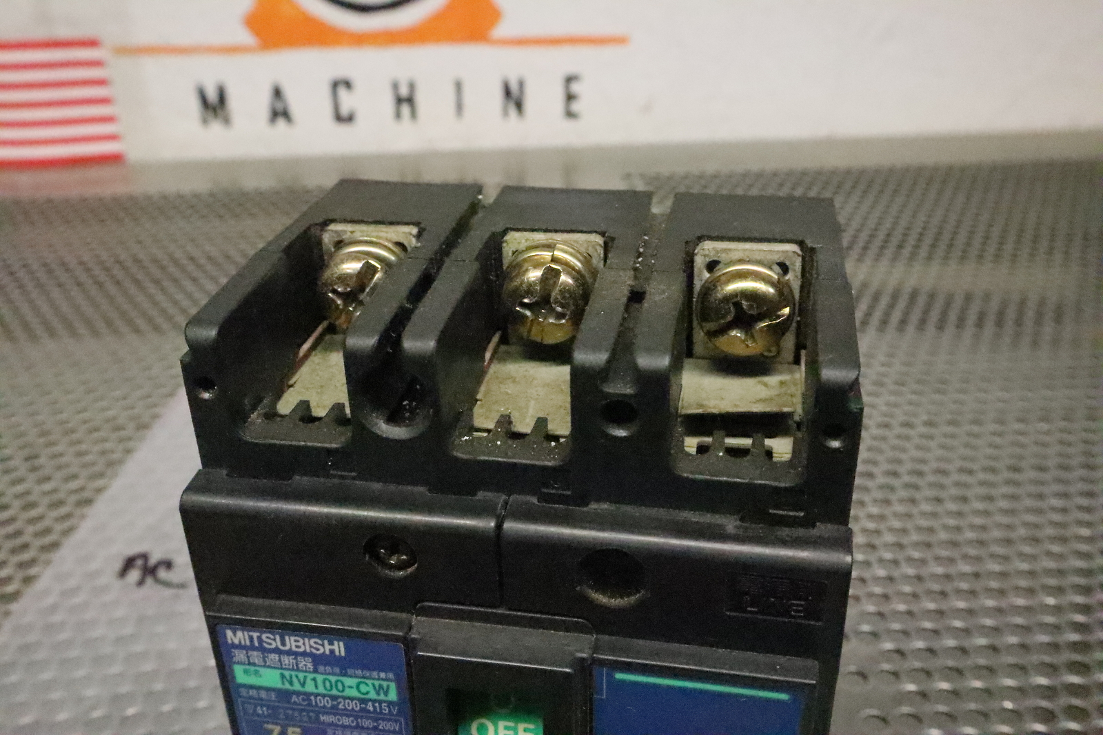Mitsubishi NV100-CW 75A AC100-200-415V Circuit Breaker 3-Pole Used With Warranty