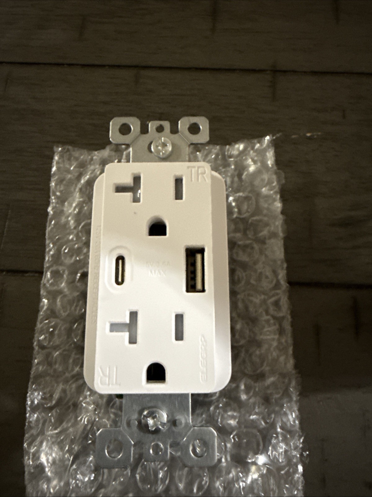ELEGRP 5 Pack, 18w 20 Amp USB C Wall Outlets Receptacles, Outlets with USB A