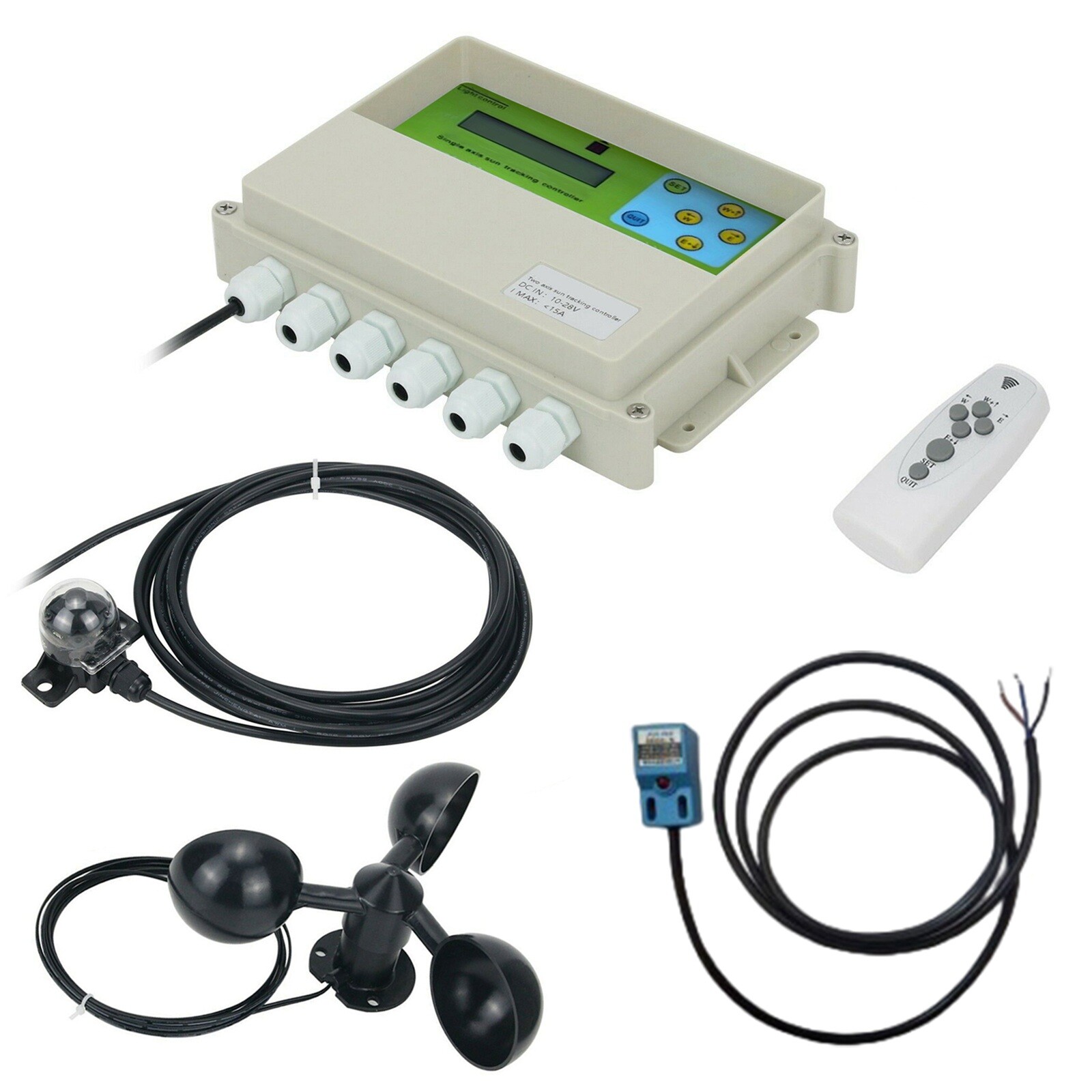 Single Axis Solar Tracker Controller LCD Automatic Solar Tracking Remote Control
