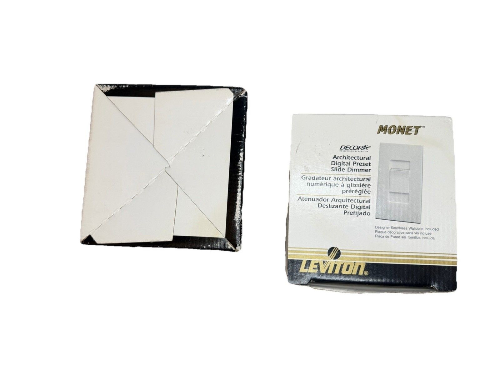 LEVITON Decora Monet Slide Dimmer MNI06-1LW W/ LED Indicator 2-Pack