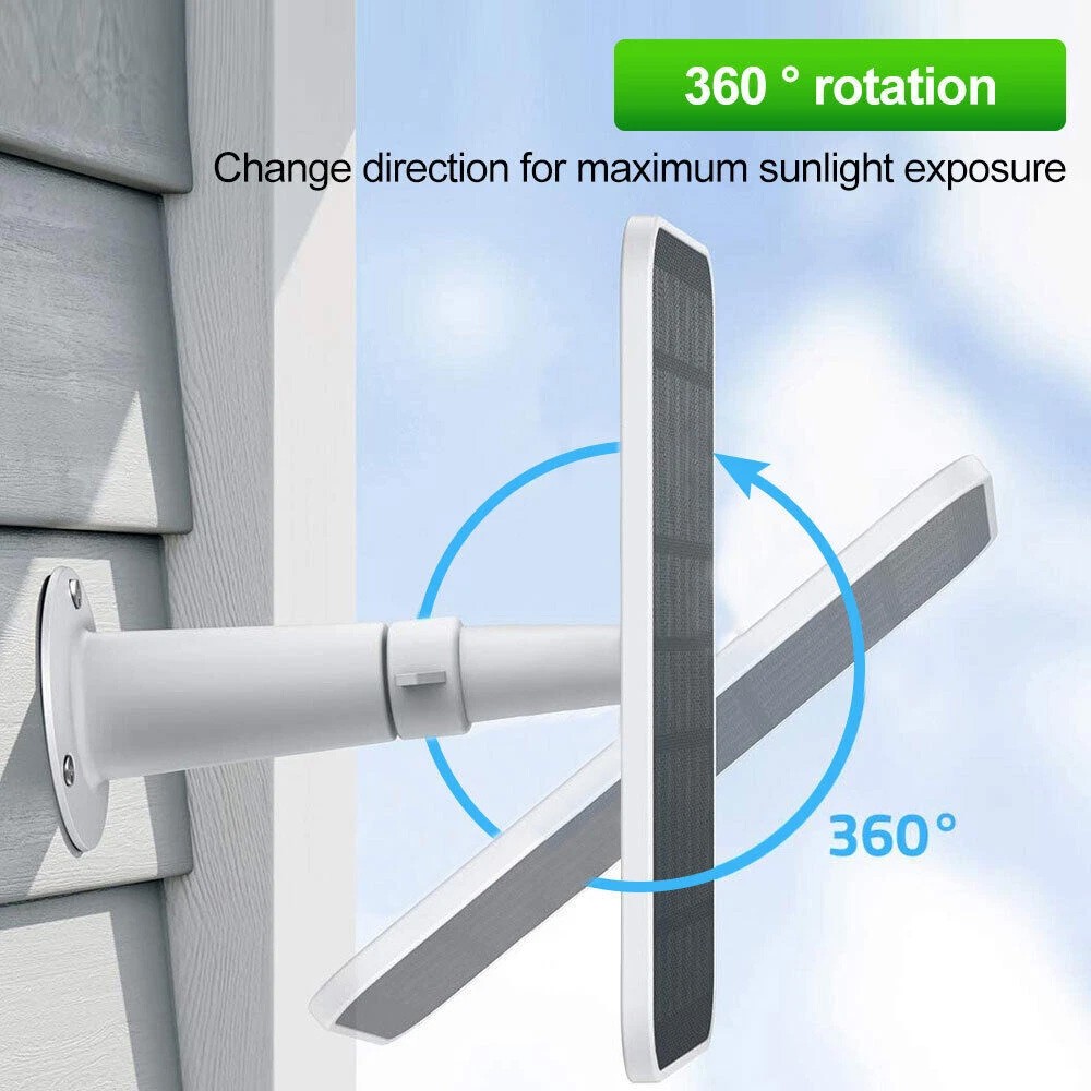 4 Pack Solar Panel for Ring Spotlight Camera/Stick Up Cam Battery Charger 8W 5V