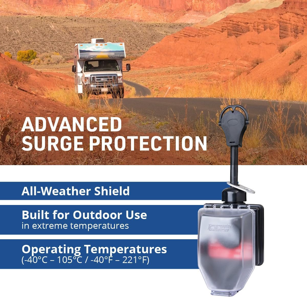 SSP-30XL Portable RV Smart Surge Protector, Black, 30 Amp