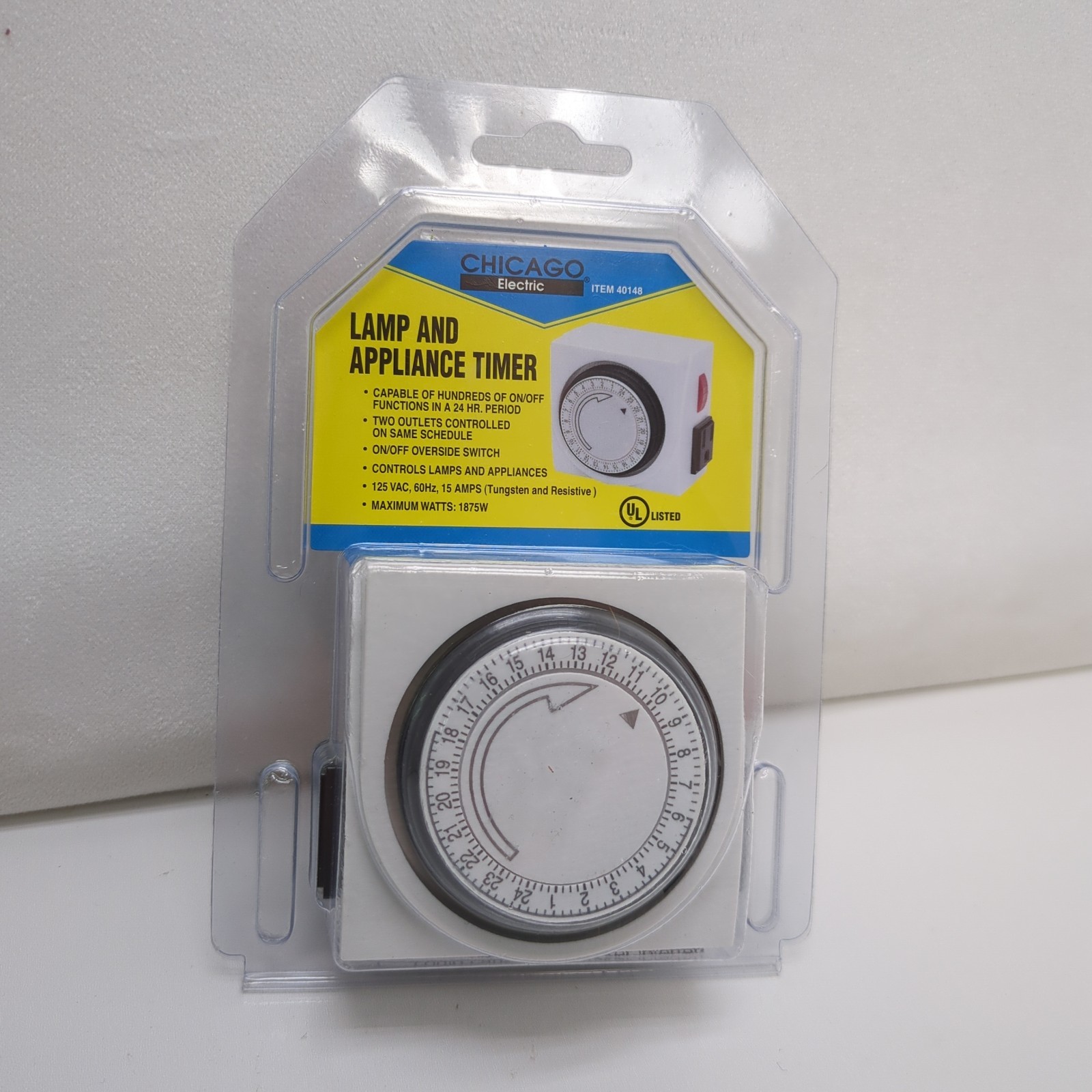 Chicago Electric Lamp And Appliance Timer 40148 White