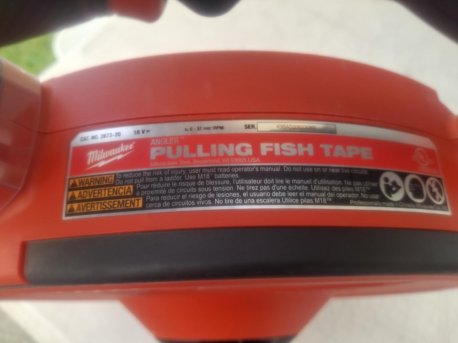 Milwaukee 2873-20 M18 FUEL 18V Angler Pulling Fish Tape Powered Base – Bare Tool