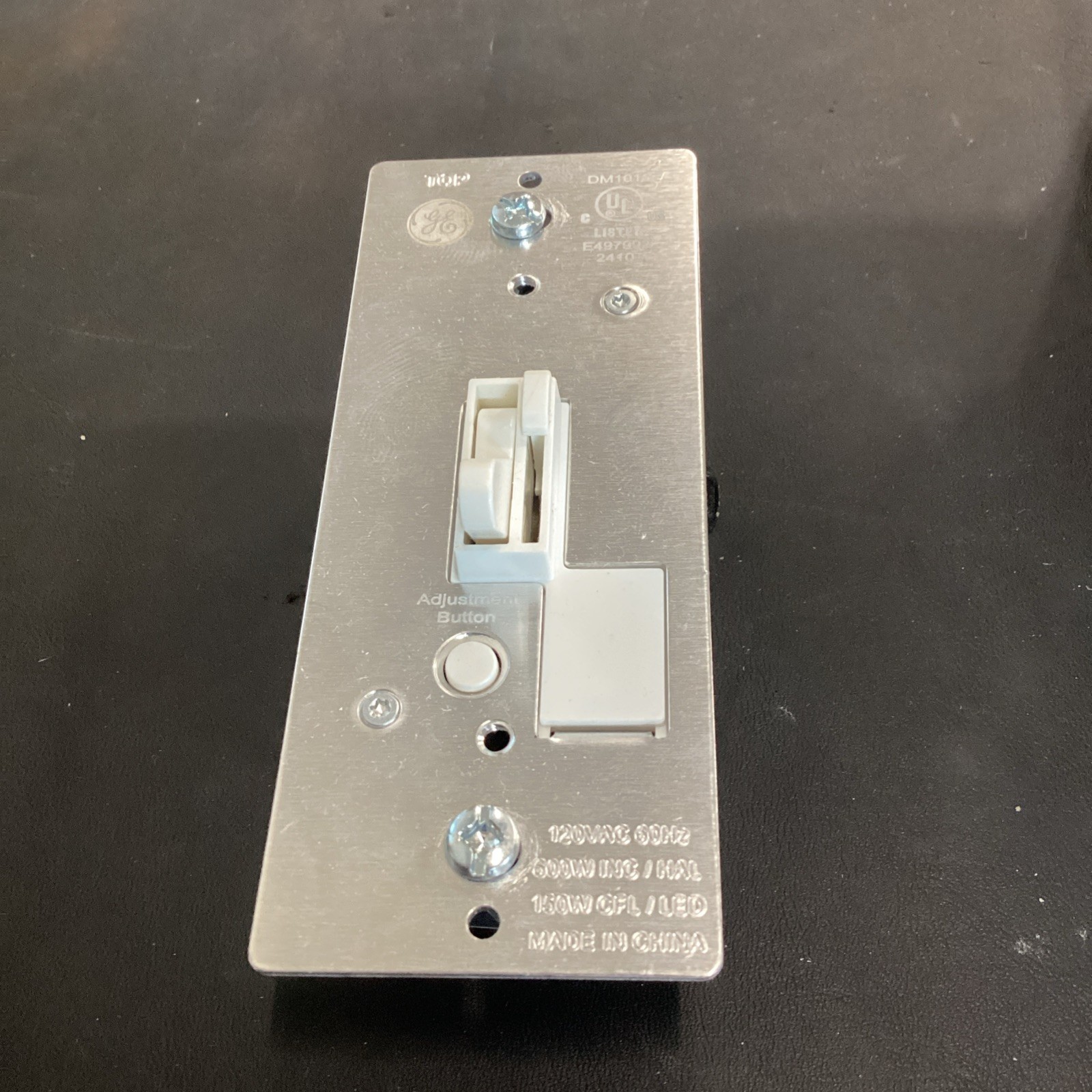 GE Single Pole Dimmer Toggle Switch, On/Off/Dim Settings Dimmable 18025 NOS