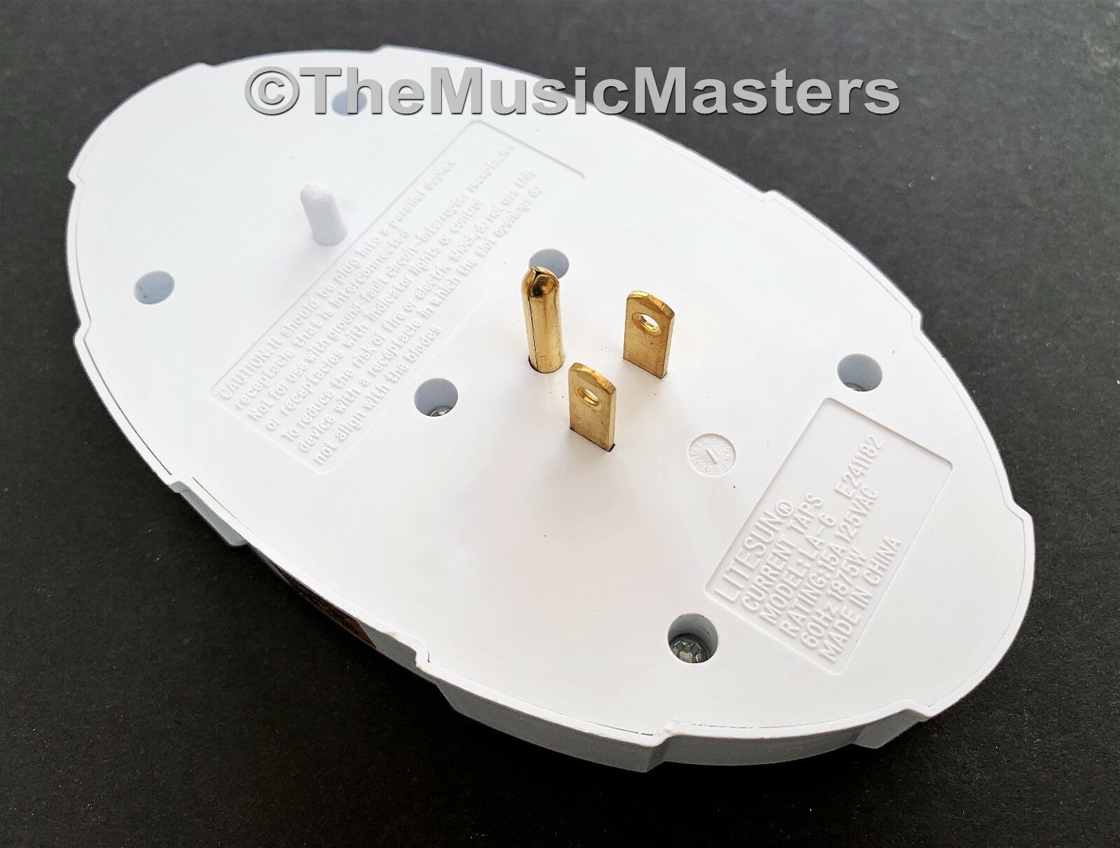 (2) 6 Outlet Electrical Socket Adapter Cover Oval 6-Way Wall Plug Power Splitter